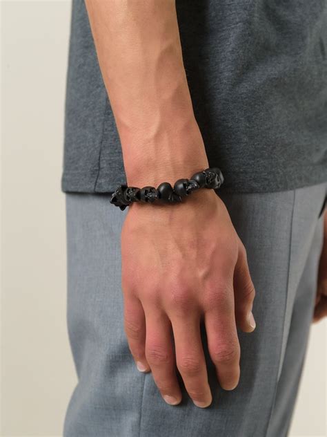 alexander mcqueen bracelet mens|alexander mcqueen skull bracelet.